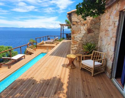 Villa face à la mer, vue panoramique à 180°
