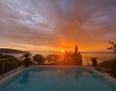 Le Rouquier : Mini Villa Julio  climatisée,  2 terrasses vue mer , piscine chauffée et SPA